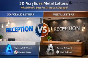 3D Acrylic vs Metal Letters: Which Works Best for Reception Signage