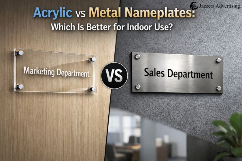 Acrylic vs Metal Nameplates: Which Is Better for Indoor Use?