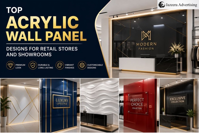 Top Acrylic Wall Panel Designs for Retail Stores and Showrooms