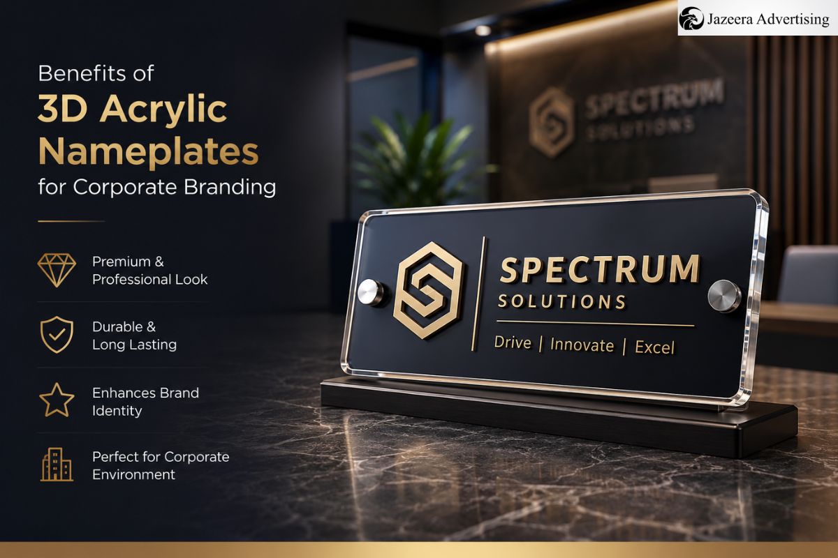 Benefits of 3D Acrylic Nameplates for Corporate Branding
