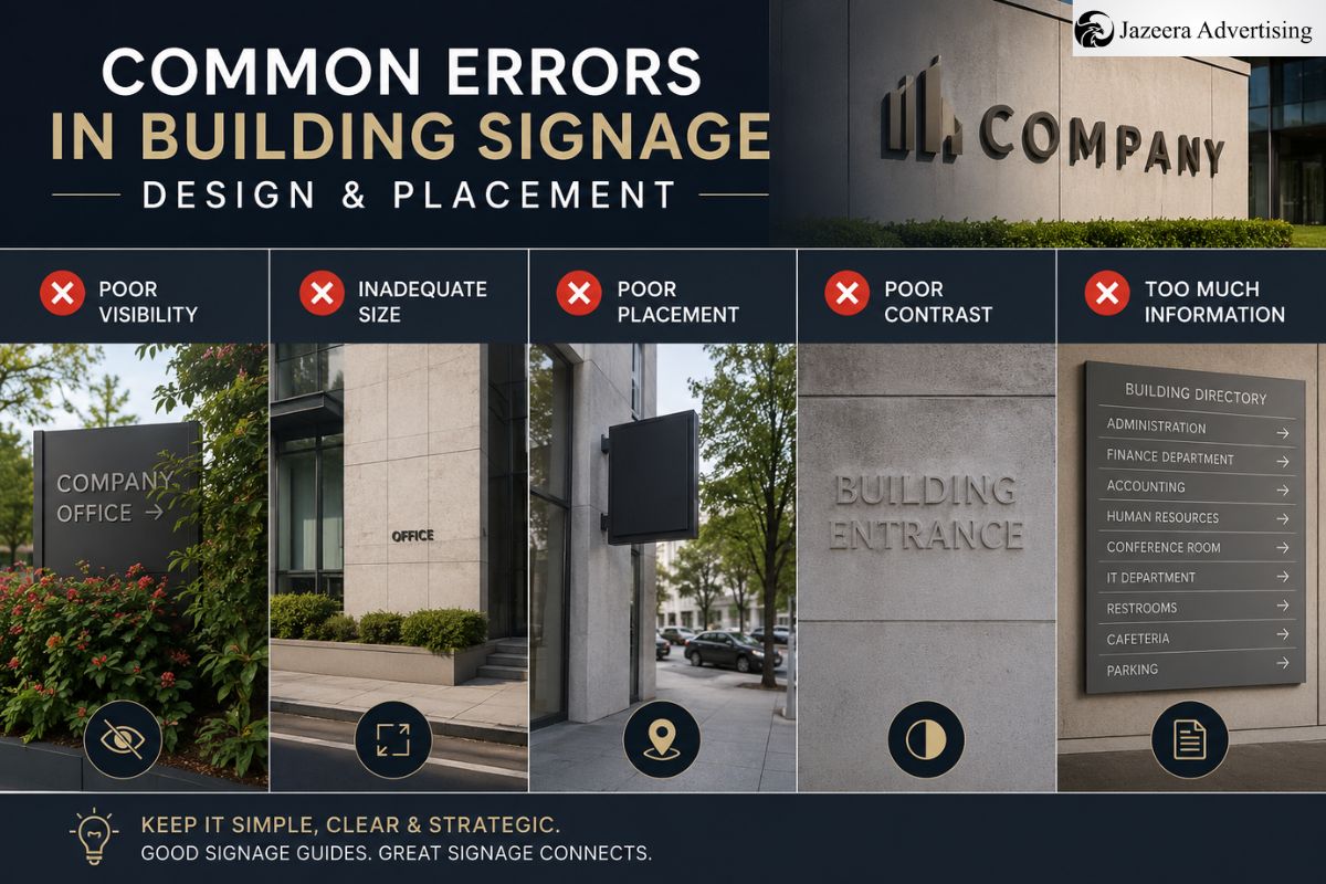 Common Errors in Building Signage Design and Placement