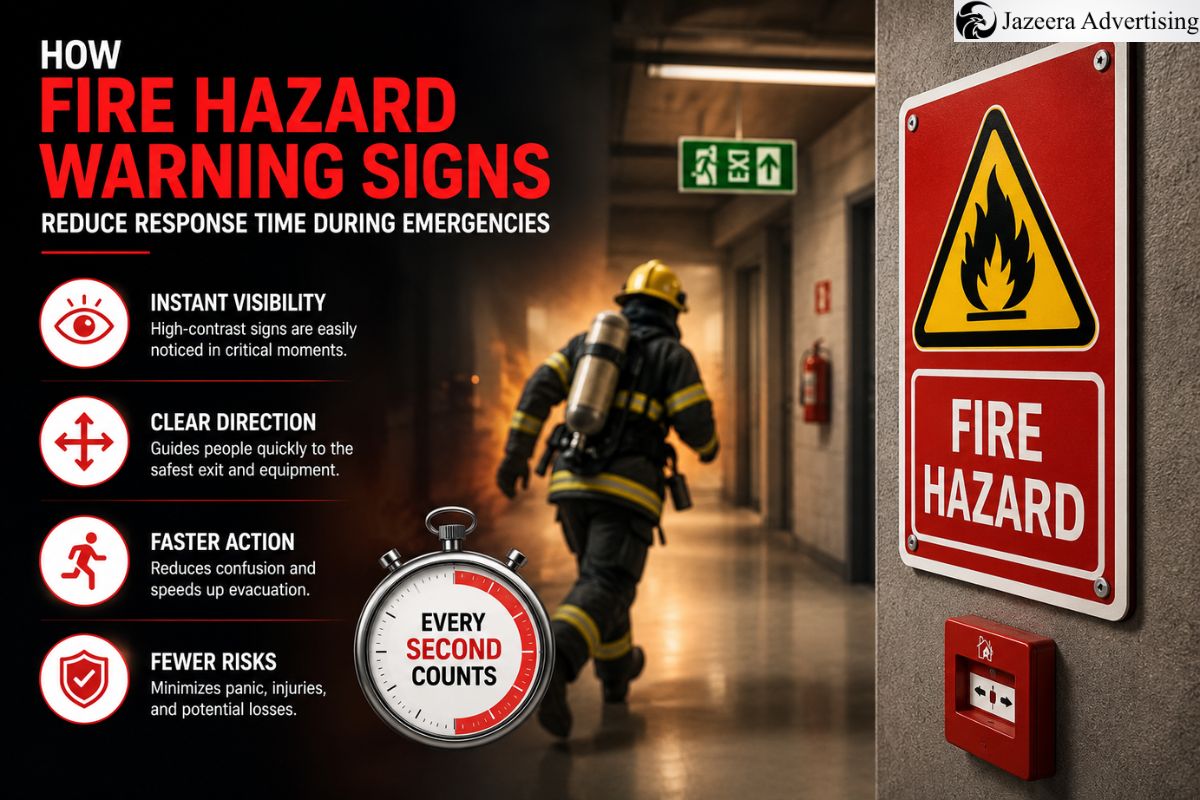 How Fire Hazard Warning Signs Reduce Response Time During Emergencies