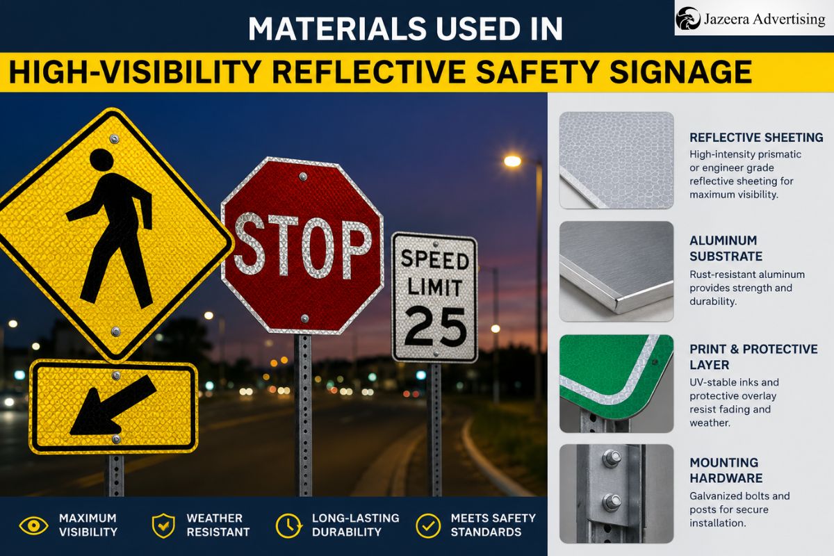Materials Used in High-Visibility Reflective Safety Signage