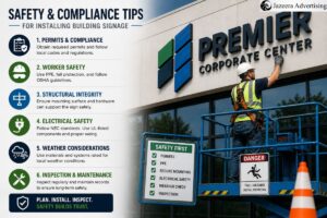Safety and Compliance Tips for Installing Building Signage