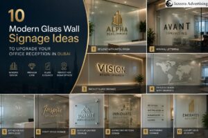 10 Modern Glass Wall Signage Ideas to Upgrade Your Office Reception in Dubai