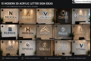 15 Modern 3D Acrylic Letter Sign Ideas for Corporate Reception Areas in Dubai