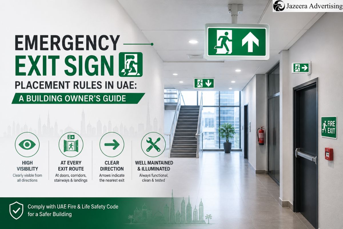 Emergency Exit Sign Placement Rules in UAE