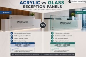 Acrylic vs Glass Reception Panels Pros, Cons and Cost Comparison