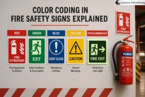 Color Coding in Fire Safety Signs Explained