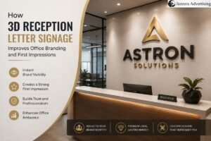 How 3D Reception Letter Signage Improves Office Branding and First Impressions