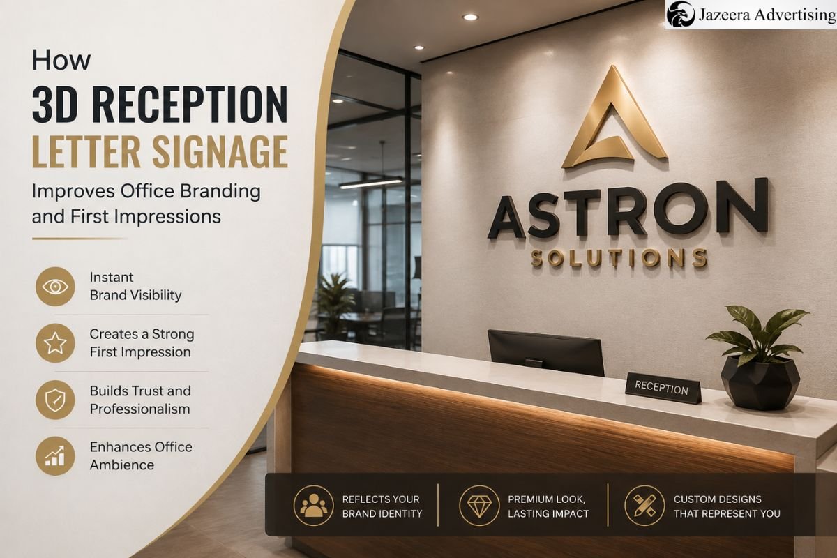 How 3D Reception Letter Signage Improves Office Branding and First Impressions