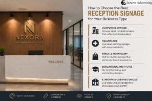 How to Choose the Best Reception Signage for Your Business Type