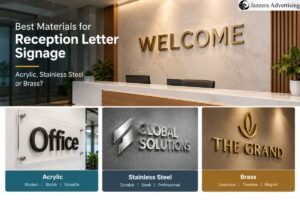 Best Materials for Reception Letter Signage Acrylic, Stainless Steel or Brass
