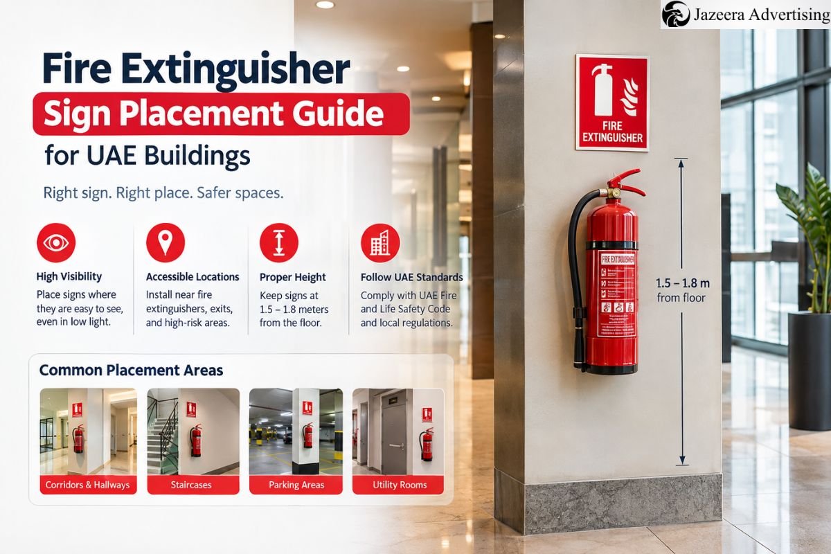 Fire Extinguisher Sign Placement Guide for UAE Buildings
