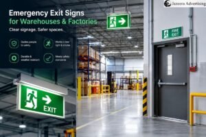 Emergency Exit Signs for Warehouses and Factories