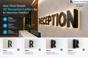 How Thick Should 3D Reception Letters Be for Maximum Visibility