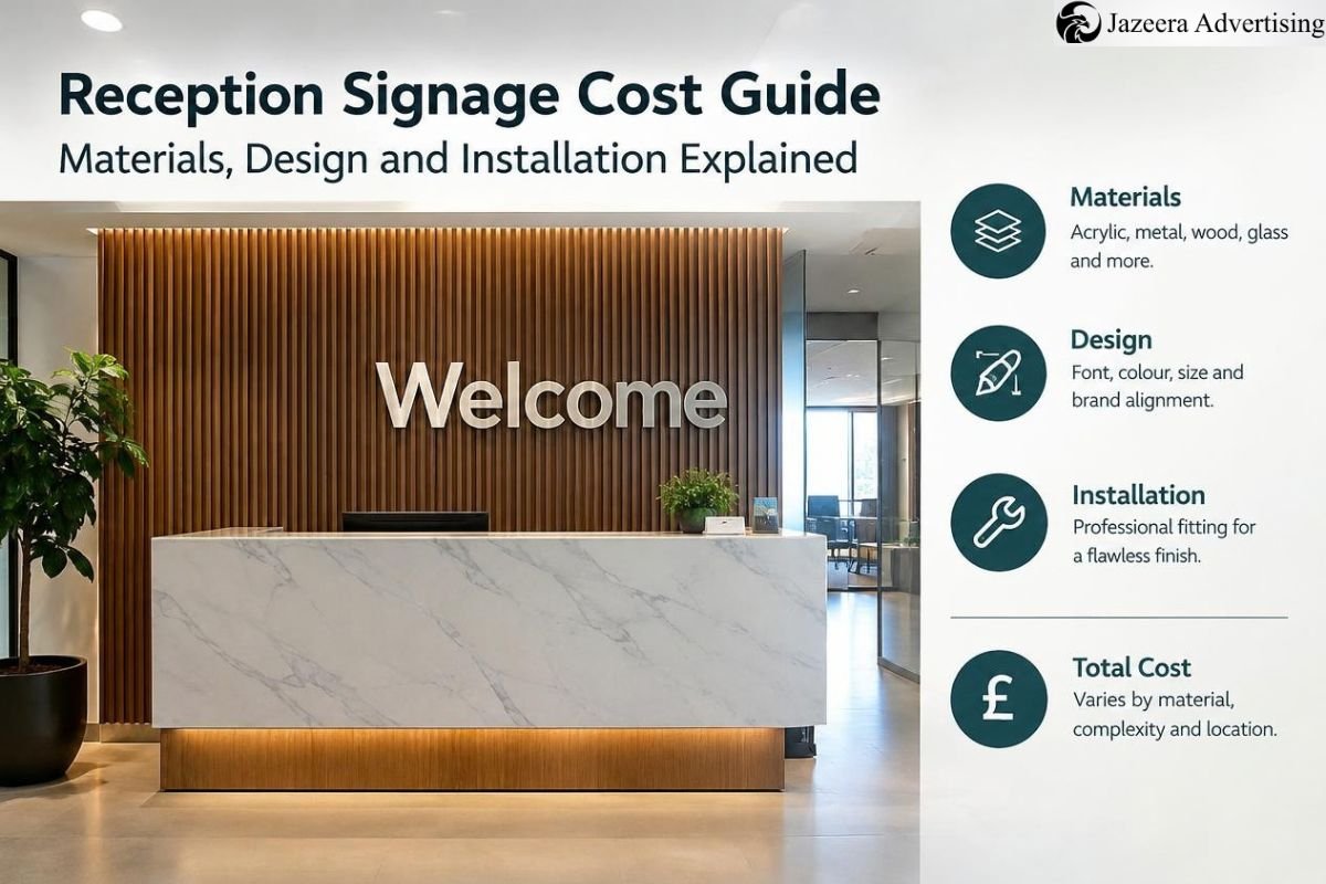 Reception Signage Cost Guide Materials, Design and Installation Explained